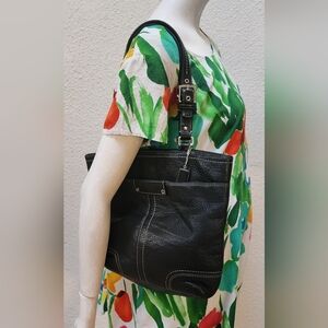 Coach Hamilton Black Leather Shoulder Bag